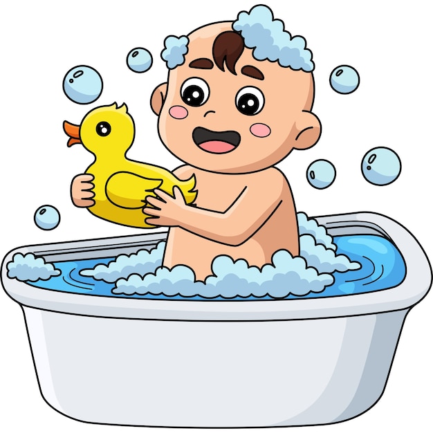 Baby Shower Baby Showering dibujos animados de colores Clipart