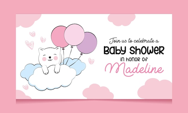 Vector baby shower banner