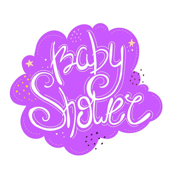 Vector baby shower dibujo a mano letras