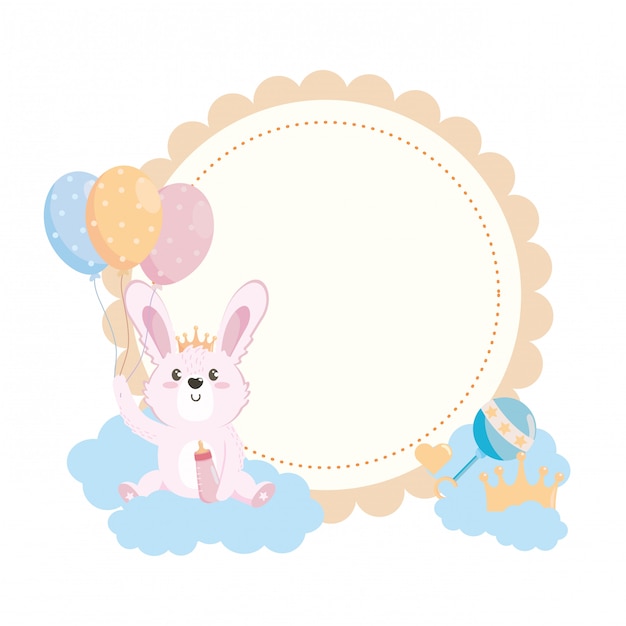 Baby shower símbolo y conejo