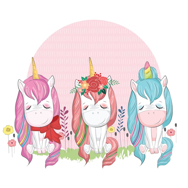 Baby unicorn three packs