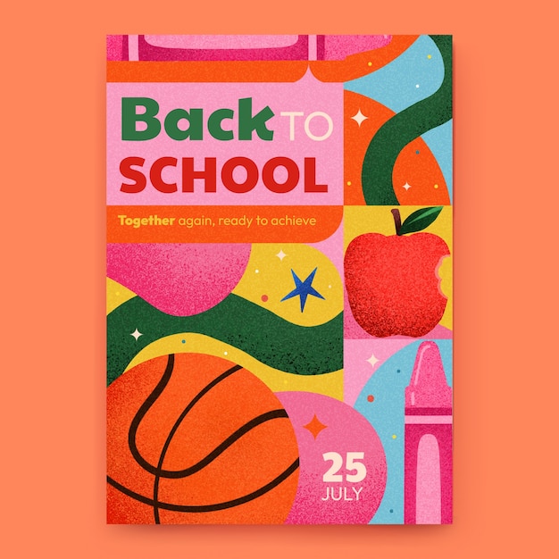 Back to school poster  template