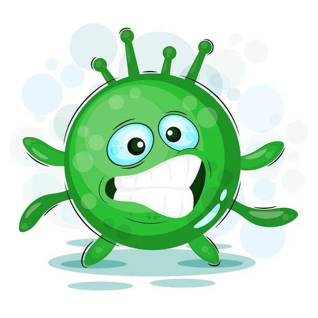 Bacterias enojadas divertidas