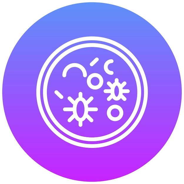 Bacterias Ilustración del icono vectorial de la placa de Petri de las enfermedades infecciosas
