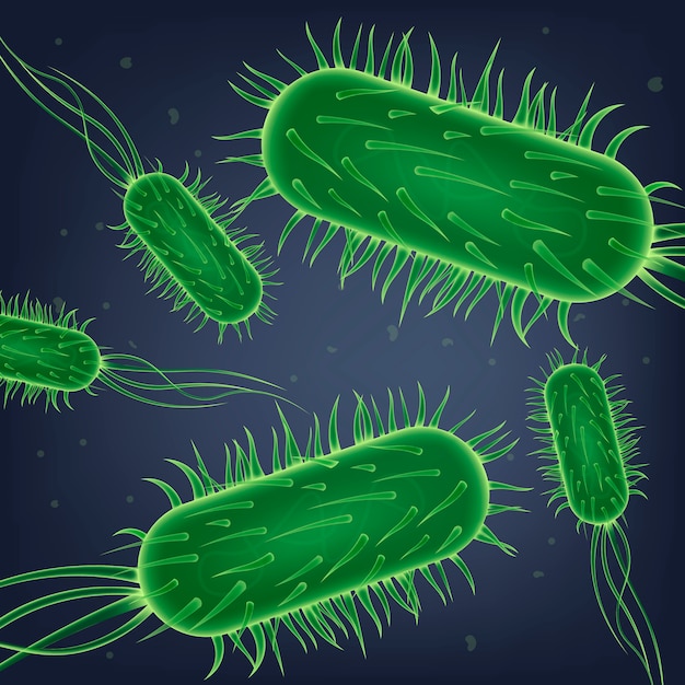 Vector bacterias patógenas, células de virus o peligrosas