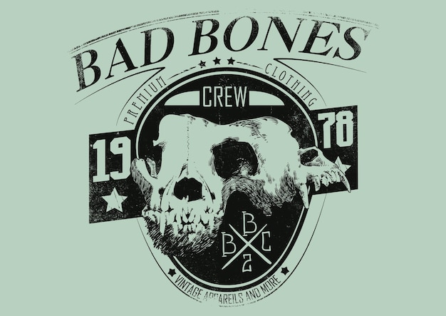 Bad bones crew esqueleto animal malo