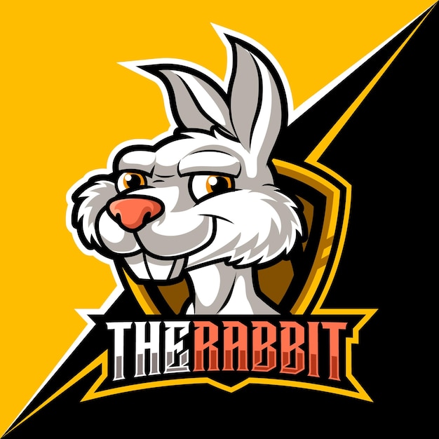 Bad bunnies, ilustración de vector de logo de mascota esports para juegos y streamer