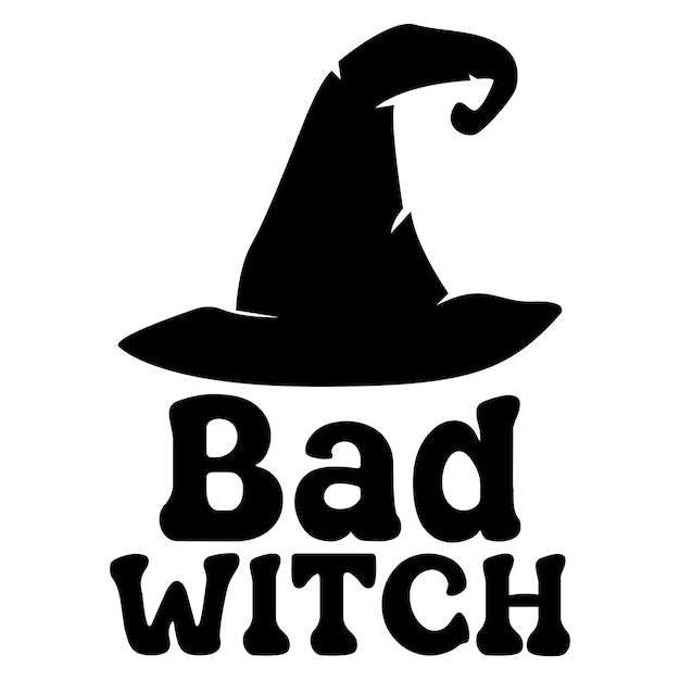 Bad Witch Happy Halloween Background Spooky Print en camisetas, sudaderas y recuerdos