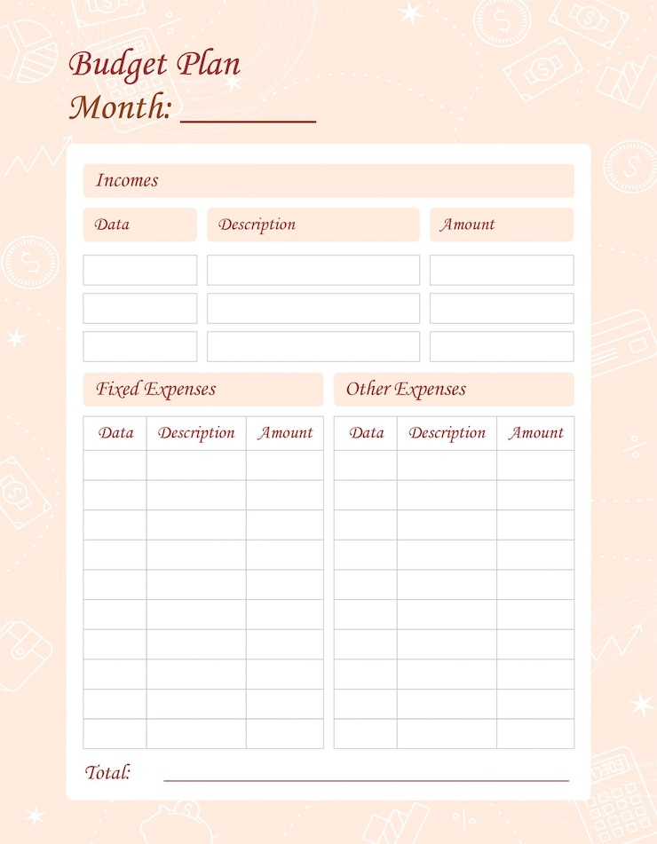 Badget Planner Template Planificador de presupuesto mensual y semanal Calendario planificador mensual