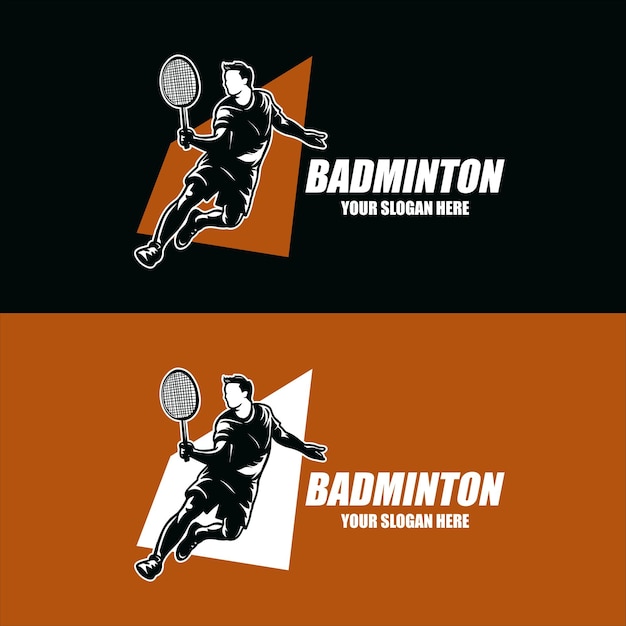 Vector badminton diseño de logotipo de vector ilustración de vector plano