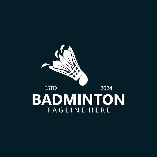 Badminton Shuttlecock diseño de icono de logotipo para la competencia de clubes del Campeonato de Badminton Deportivo