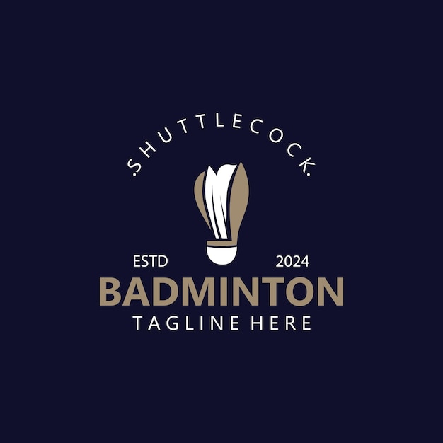 Badminton Shuttlecock diseño de icono de logotipo para la competencia de clubes del Campeonato de Badminton Deportivo