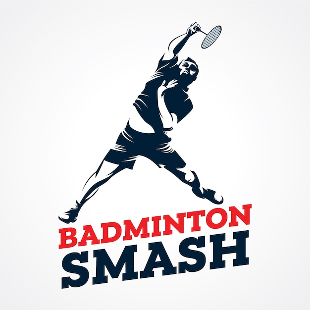 Badminton vector logo, premium silhouette vector