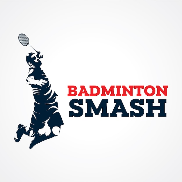 Badminton vector logo, premium silhouette vector