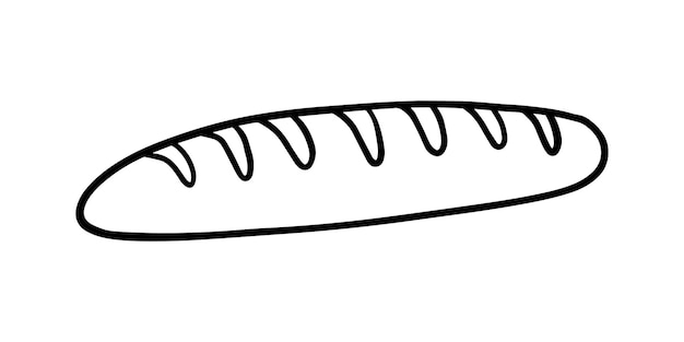 Baguette pan panadería producto panadería comida doodle lineal dibujos animados para colorear | Vector Premium Baguette pan panadería producto panadería comida doodle lineal dibujos animados para colorear | Vector Premium