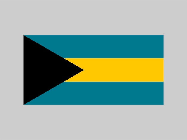 Bahamas bandera colores oficiales y proporción ilustración vectorial