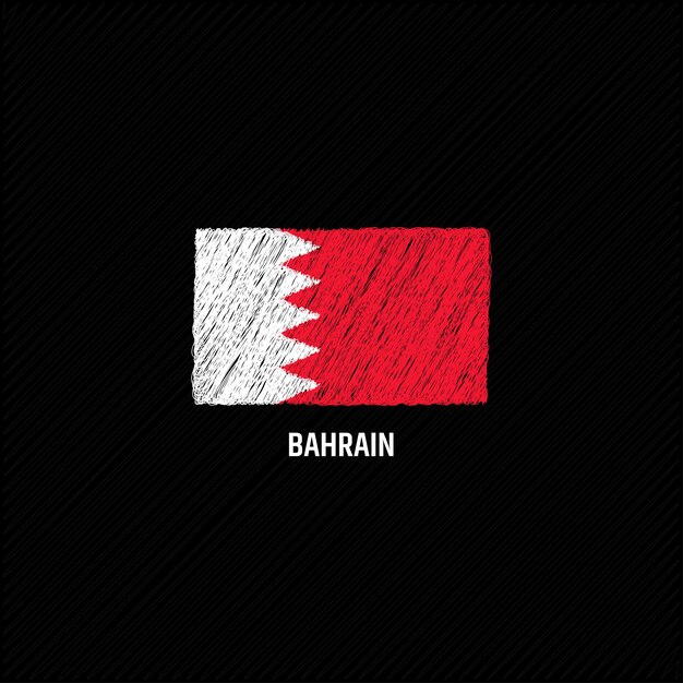 Bahrein grunge bandera vector ilustración