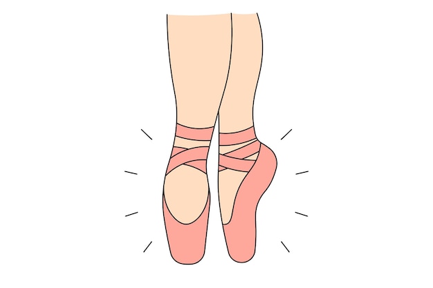 Bailarina en zapatos ballet | Vector Premium