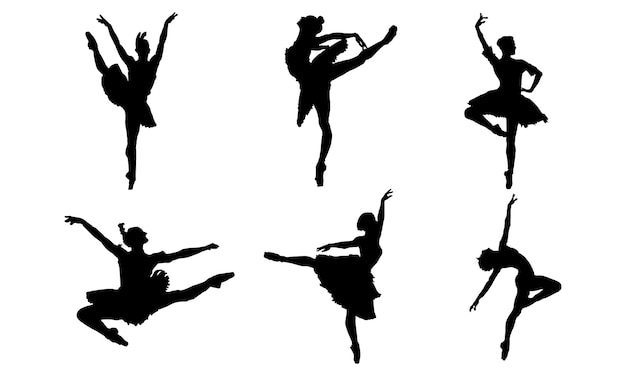 Vector bailarina de ballet diseño gráfico