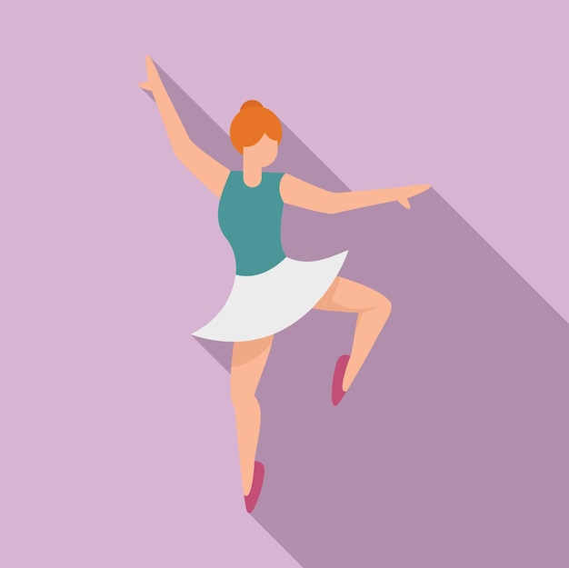Bailarina escenario icono vector plano Bailarina de ballet Tutú de baile lindo