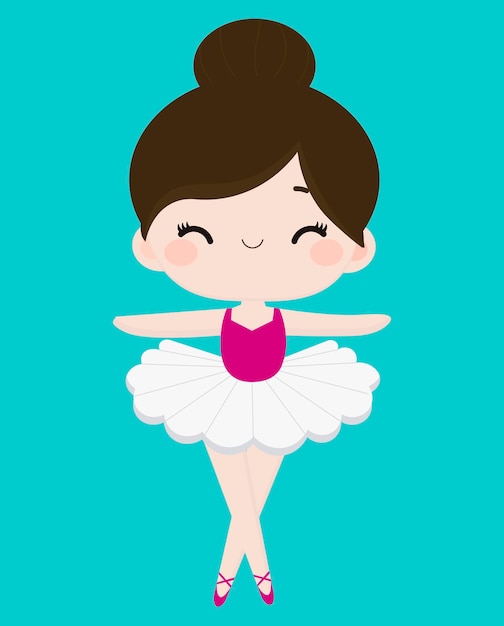Una bailarina linda una bailarina de ilustraciones adorable