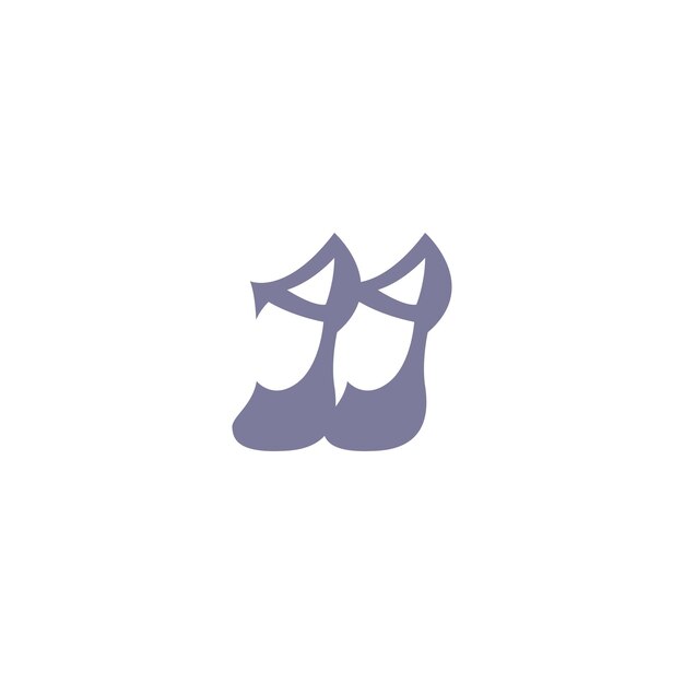 Bailarina zapato ballet zapato logo icono diseño vector