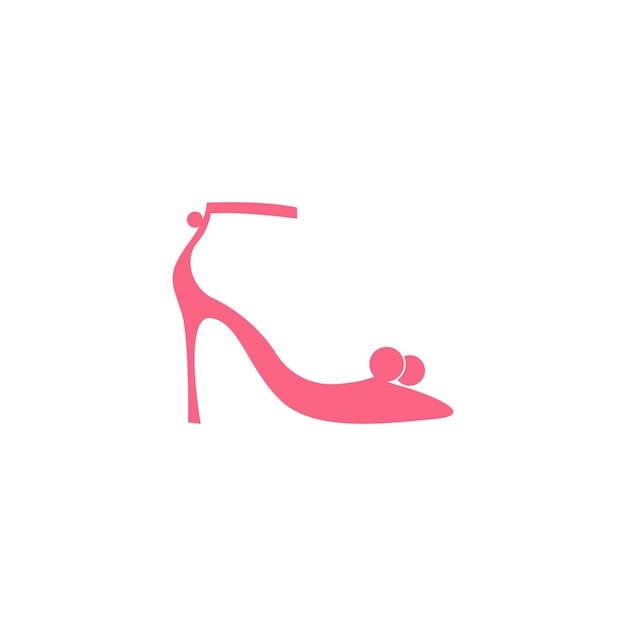 Bailarina zapato ballet zapato logo icono diseño vector