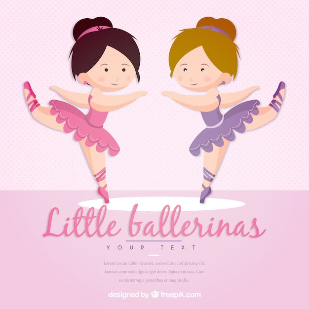 Bailarinas pequeño divertido