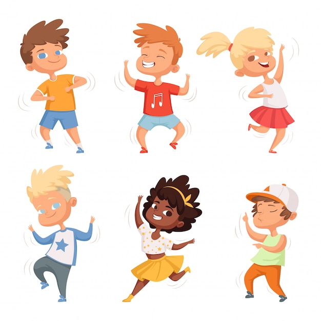 Vector baile infantil masculino y femenino