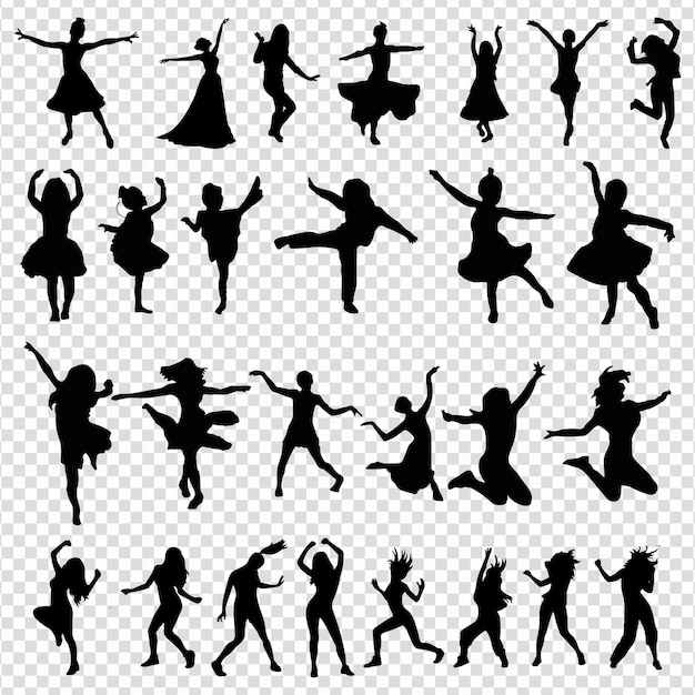 El baile posa todo el archivo vectorial diferente