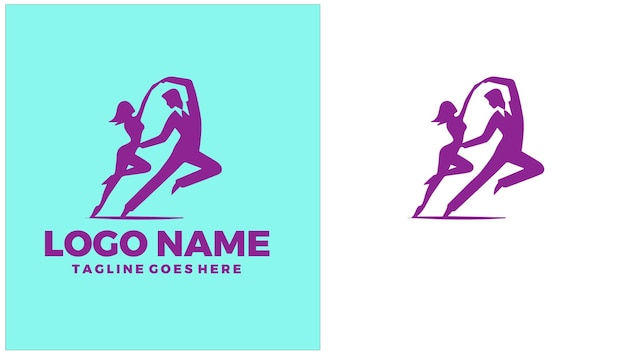 Baile de salsa Baile latino Baile cubano Movimiento de salsa Ilustración de diseño de logotipo único