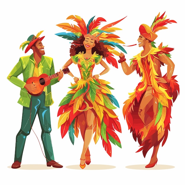 Vector el baile de la samba