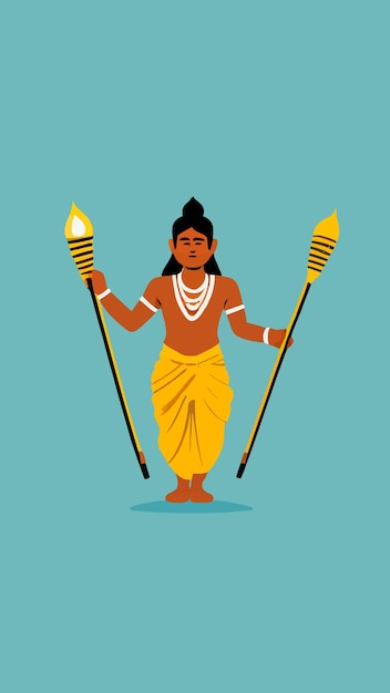 Vector el baile de thaipusam