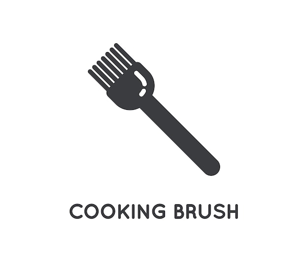 Baker Brush Pastry Vector Elemento de glifo o ilustración de icono