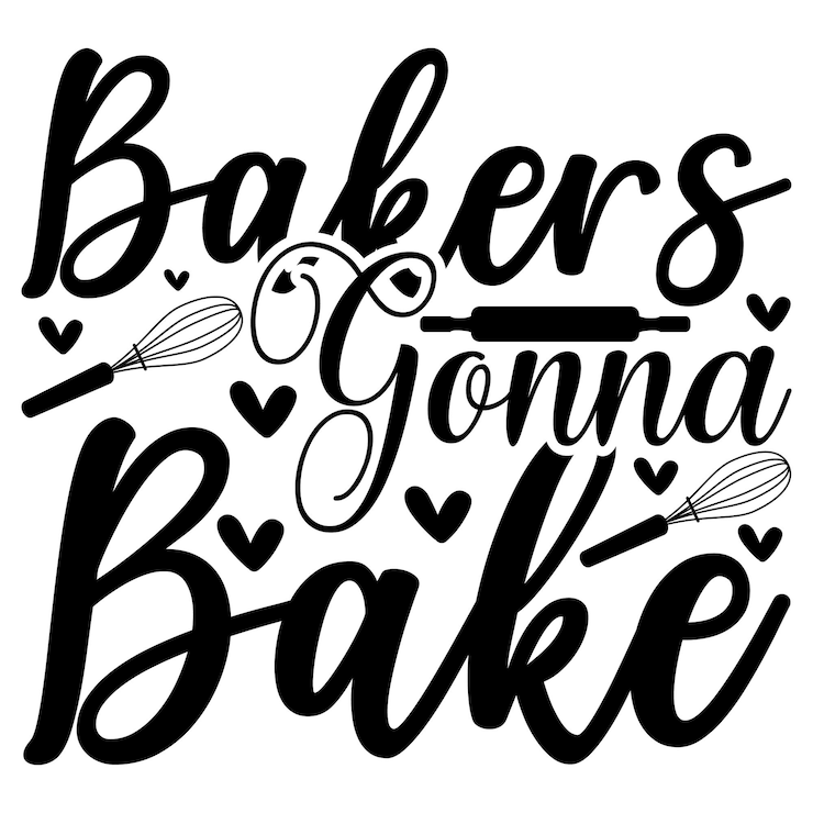 Vector bakers gonna bake diseño de letras para pancartas de felicitación alfombrillas para ratón, impresiones, tarjetas y carteles taza