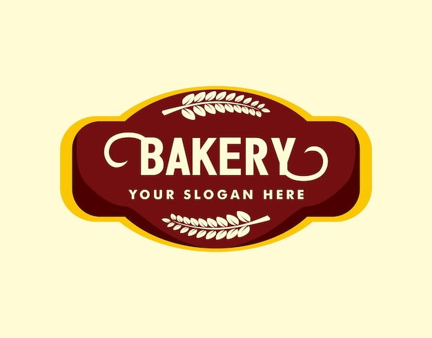 Bakery bread food logo sticker label package vintage retro typography vector illustration