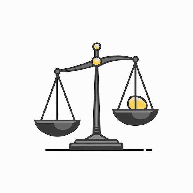 Una balanza equilibrada que simboliza la justicia o el equilibrio