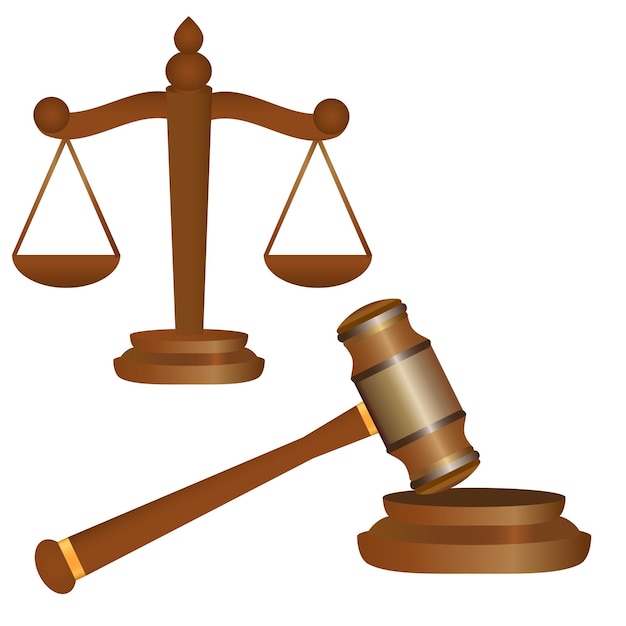 balanza de justicia y mazo del juez 039