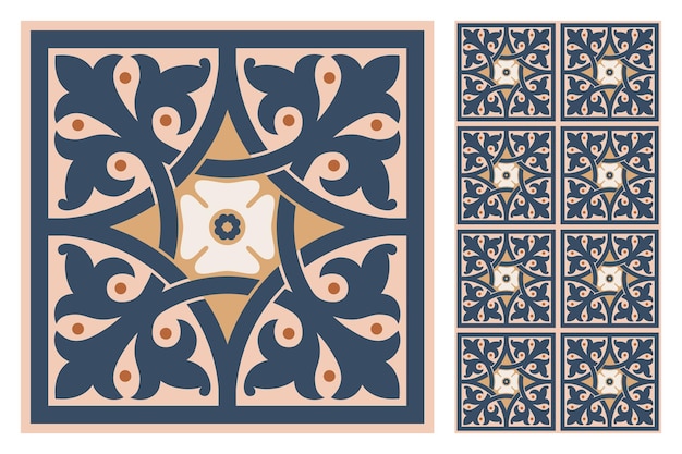 Baldosas de cerámica portuguesas azulejo diseño patrón mediterráneo