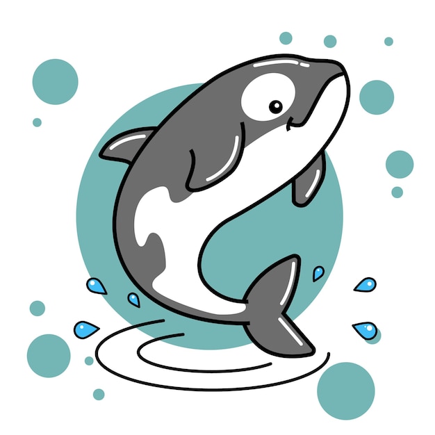 Ballena asesina de dibujos animados