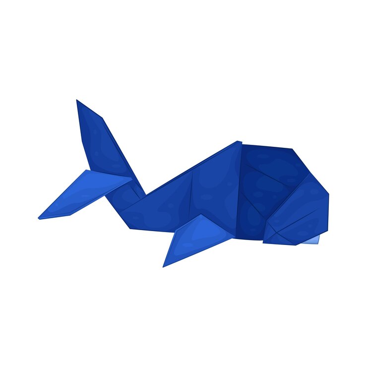 Vector la ballena del origami