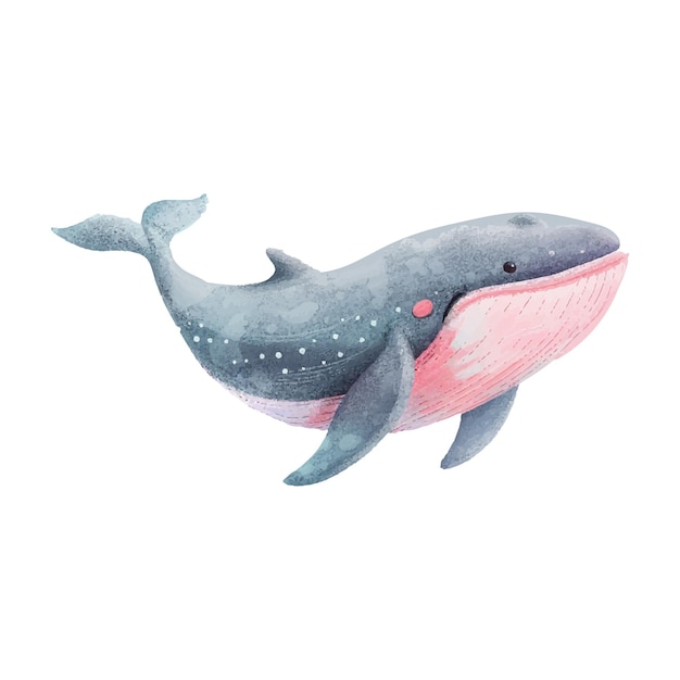 ballena volando en el fondo blanco del cielo 4
