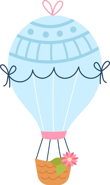 Balón de aire caliente con decoración