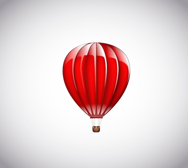 Balón de aire rojo caliente