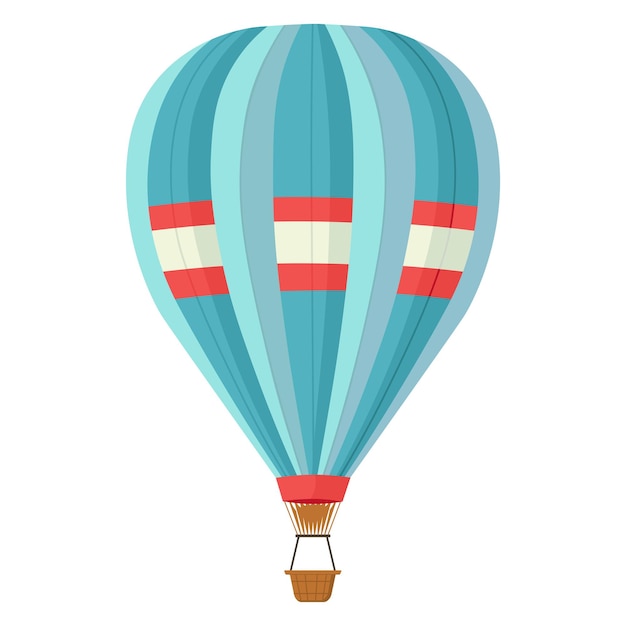 Balón de conjunto colorido Esta obra de arte captura el encanto de un globo de aire en un estilo animado de dibujos animados