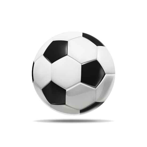 Balón de fútbol aislado sobre fondo blanco ilustración vectorial