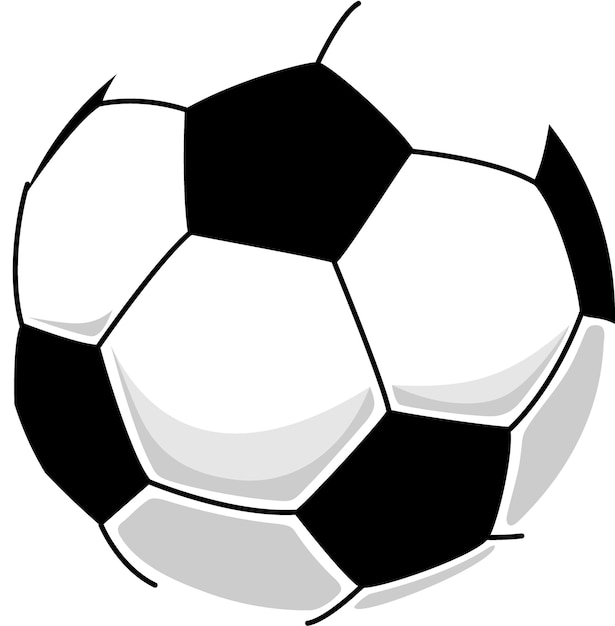 Vector balón de fútbol en estilo falt