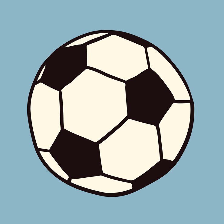 Balón de fútbol Ilustración vectorial de equipo deportivo de bola negra