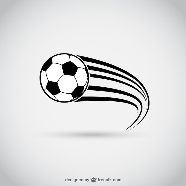 Vector balón de fútbol en movimiento