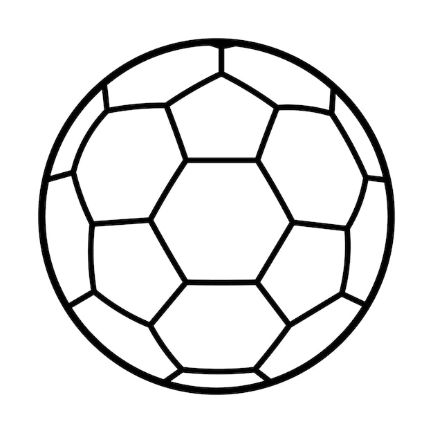 Vector balón de fútbol o icono de vector plano de fútbol